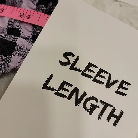 WILD Fable long sleeve purple and black gingham dress size small - Picture 10 of 12